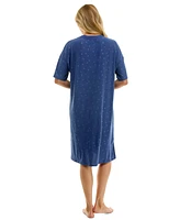 Roudelain Women's Printed Short-Sleeve Sleepshirt