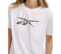 Reebok Women's Snake-Print Logo T-Shirt