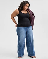 And Now This Plus Scoop-Neck Sleeveless Top
