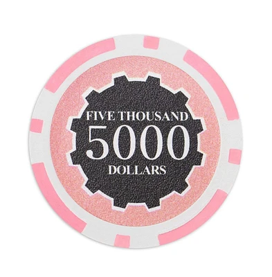 Slickblue Poker Chips 25-Pack - Clay Composite, $5000 Denomination