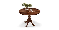 Slickblue Solid Wood Round 40-inch Kitchen Dining Table with Legs and Top