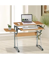 Slickblue Compact Contemporary Computer Desk for Home Office and Workspace