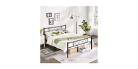 Slickblue Traditional Powder Coated Slatted Platform Bed