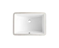 DeerValley Ally 21" x 15'' Undermount Bathroom Sink, Rectangular Bathroom Sink with Overflow