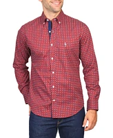 Tailorbyrd Men's Mini Geo Printed Sport Shirt