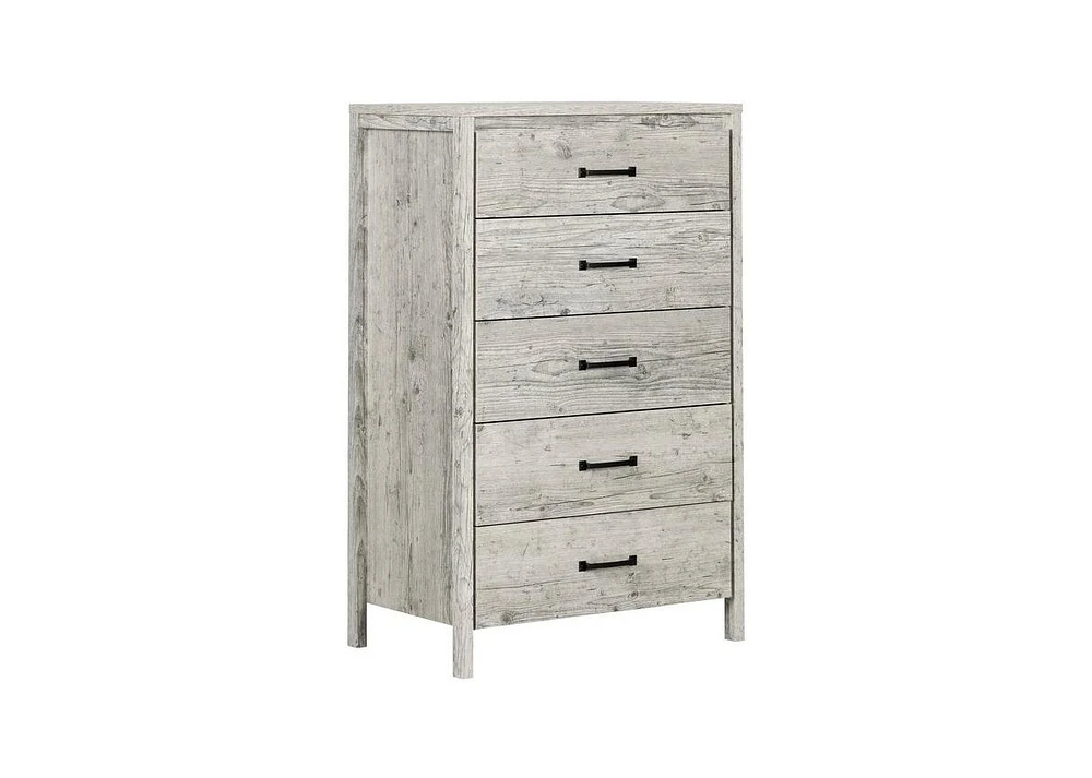 Slickblue Modern Washed Pine 5 Drawer Storage Chest