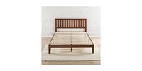 Slickblue Mission Style Solid Wood Platform Bed Frame with Headboard