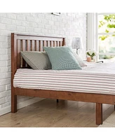 Slickblue Mission Style Solid Wood Platform Bed Frame with Headboard