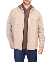 Tailorbyrd Men's Micro Houndstooth Overshirt