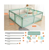 Comomy Baby Playpen, 71x79'' Extra Large Playard, Kids Activity Center with Anti-Slip Base, Safety Play Yard for Infants Toddlers