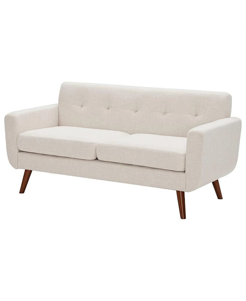 Slickblue Modern Mid-Century Upholstered Loveseat Sofa - Stylish Living Room Seating