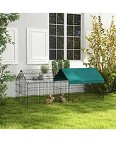 PawHut 73" Small Animal Playpen w/ Roof