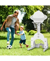 Kuyotq 3 in 1 Kids Basketball Hoop Set with Balls