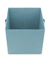 Casafield Set of 6 Fabric Storage Cube Bins, Brown - 13" Collapsible Foldable Cloth Baskets for Shelves and Cubby Organizers