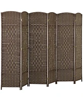 Homcom 3 Panel Room Divider Hand-Woven Freesding Partition,