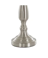 Lavish Home 25.5" Brushed Steel Table Lamp Set