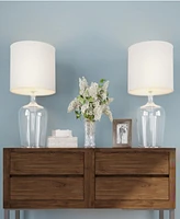 Lavish Home 26" Glass Cloche Table Lamp Set