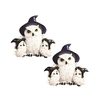 Fc Design "2-pc Gift Set" 5.25"W Owl Family of 3 Figurine Statue Ornament Home Room Office Decor and Perfect Gift Ideas for Housewarming, Holidays and