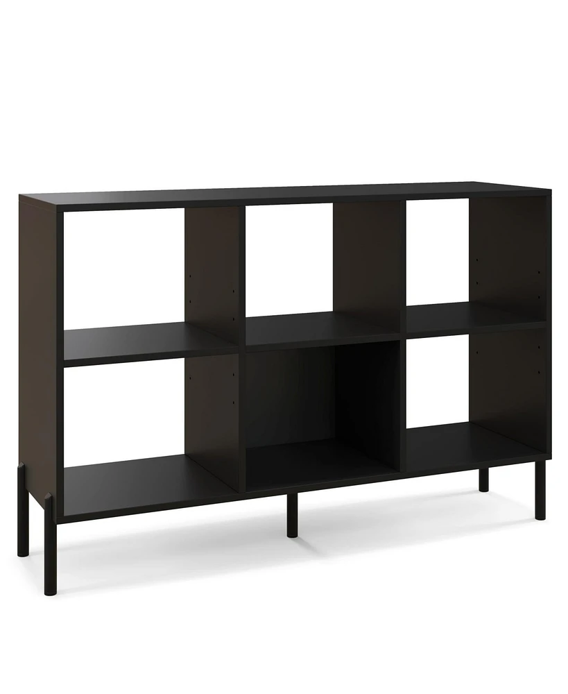 Gouun Open-Back Bookshelf with Drawer for Study