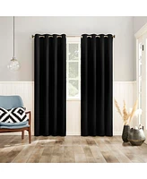 No. 918 Brandon Magnetic Closure Room Darkening Grommet Curtain Panel Pair