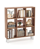 Gouun 9-Cube Bookcase with 6 Removable Shelves and Raised Support Feet