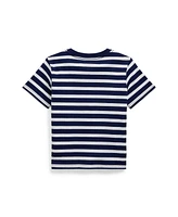 Polo Ralph Lauren Toddler and Little Boys Logo Striped Cotton Jersey Tee