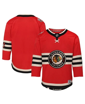 Outerstuff Big Boys and Girls Red Chicago Blackhawks 2025 Nhl Winter Classic Premier Jersey