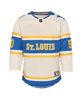 Outerstuff Big Boys and Girls Jordan Binnington Cream St. Louis Blues 2025 Nhl Winter Classic Premier Player Jersey