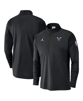 Jordan Men's Black Charlotte Hornets 2024/25 Courtside Performance Half-Zip Top