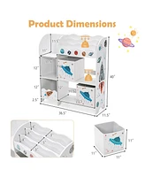 Gouun Kids Toy and Book Organizer Children with Storage Bins