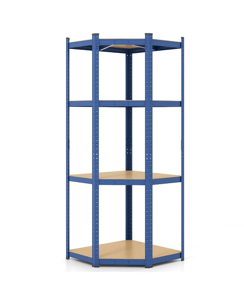 Gouun 4-Tier Corner Shelving Unit Adjustable Garage Storage Utility Rack for Warehouse