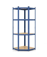 Gouun 4-Tier Corner Shelving Unit Adjustable Garage Storage Utility Rack for Warehouse