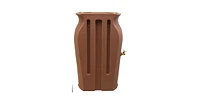 Slickblue 50-Gallon Plastic Urn Rain Barrel with Planter Top for Garden Watering and Conservation