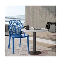 Cornelia Modern Spring Cut-Out Tree Design Stackable Dining Chair