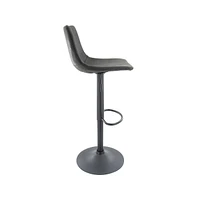 LeisureMod Tilbury Modern Adjustable Bar Stool With Footrest & 360-Degree Swivel Set of 2