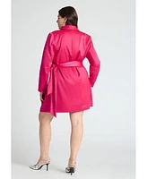 Eloquii Plus Tie Detail Blazer Mini Dress