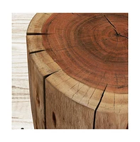 Jofran Global Archive Solid Wood Live Edge Stump Accent Table