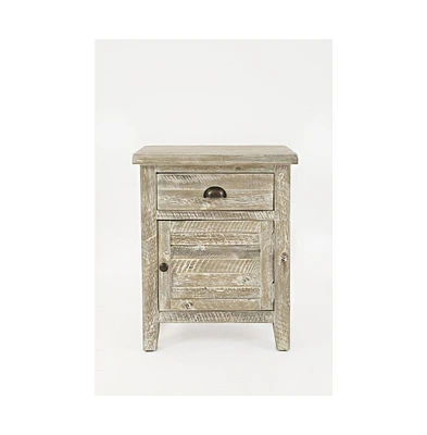 Jofran Artisan's Craft Rustic Farmhouse Distressed Solid Wood Accent Table