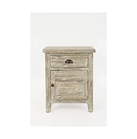 Jofran Artisan's Craft Rustic Farmhouse Distressed Solid Wood Accent Table