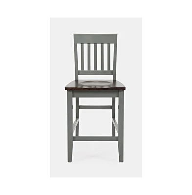 Jofran Decatur Lane Farmhouse Solid Wood Counter Stool (Set of 2