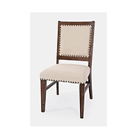 Jofran Fairview Transitional Solid Wood Upholstered Side Chair (Set of 2)