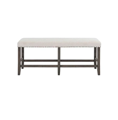 Jofran Willow Creek Distressed Solid Wood Counter Height Dining Bench