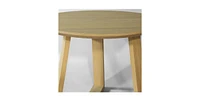 Slickblue Round Scandinavian Solid Wood Dining Table in Blonde