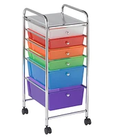 ECR4Kids 6-Drawer Mobile Organizer, Assorted