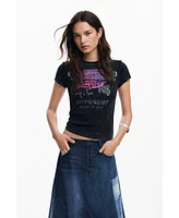 Desigual Women's Short-sleeve T-shirt with letters