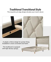 Hulala Home Dimas Modern 81.5" Bed with Storage Compartments