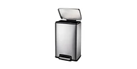 Slickblue 13-Gallon Kitchen Trash Can with Step Lid Stainless Steel