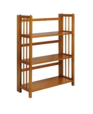 Slickblue 3-Shelf Folding Storage Shelves Bookcase for Compact and Versatile Organization