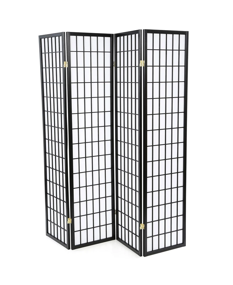 Slickblue 4-Panel Asian Style Shoji Room Divider Screen