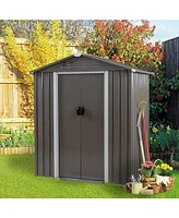 Slickblue Outdoor Metal Garden Storage Shed for Secure Tool and Equipment Storage